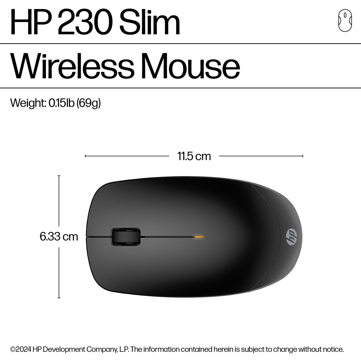 HP 230 Slim Wireless Mouse