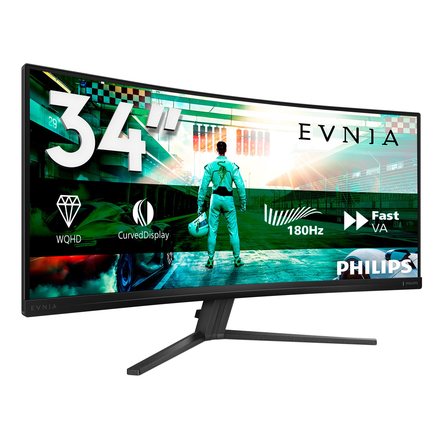 Philips Evnia 34M2C3500L/00 computer monitor 86.4 cm (34") 3440 x 1440 pixels Wide Quad HD LCD Black