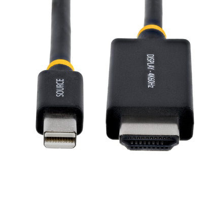 StarTech.com 2m (6ft) Mini DisplayPort to HDMI Adapter Cable, 4K 60Hz with HBR3/HDCP 2.3/DPCP, MDP to HDMI 2.0, Active Video Converter, Mini DisplayPort Desktop to HDMI Monitor