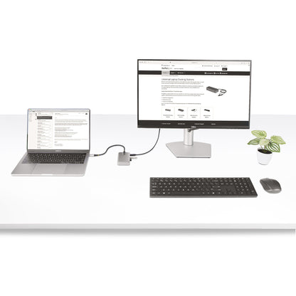 StarTech.com 4-Port USB-C Hub with USB-C DP Alt Mode Video Output 4K 60Hz - 3x USB-A, 1x USB Type-C, 100W Power Delivery Pass-Through, USB 3.2 10Gbps, 1ft/30cm Cable, Portable USB Hub