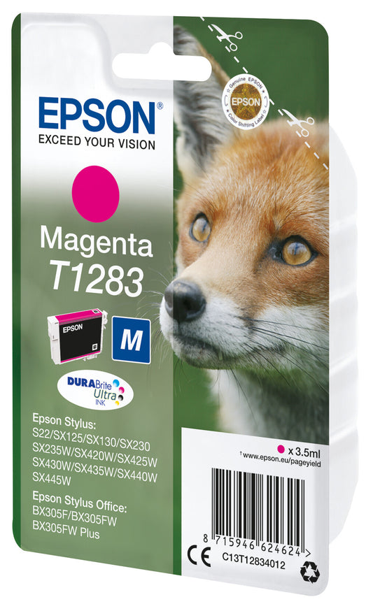 Epson Fox T1283 DURABrite Ultra Single Magenta ink cartridge