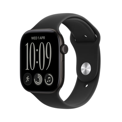 Apple Watch Series 12 GPS 42mm Black Aluminium Case with Black Sport Band - S/M