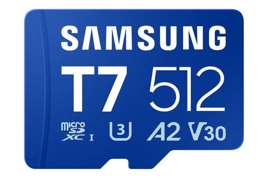 Samsung T7 microSD card, 512GB, Class 10