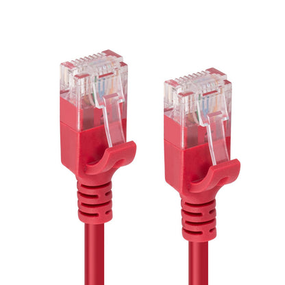 Microconnect V-UTP6A03R-SLIM networking cable Red 3 m Cat6a U/UTP (UTP)