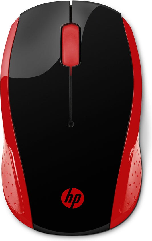 HP Wireless Mouse 200 (Empress Red), optical, 1000 DPI, 2 buttons