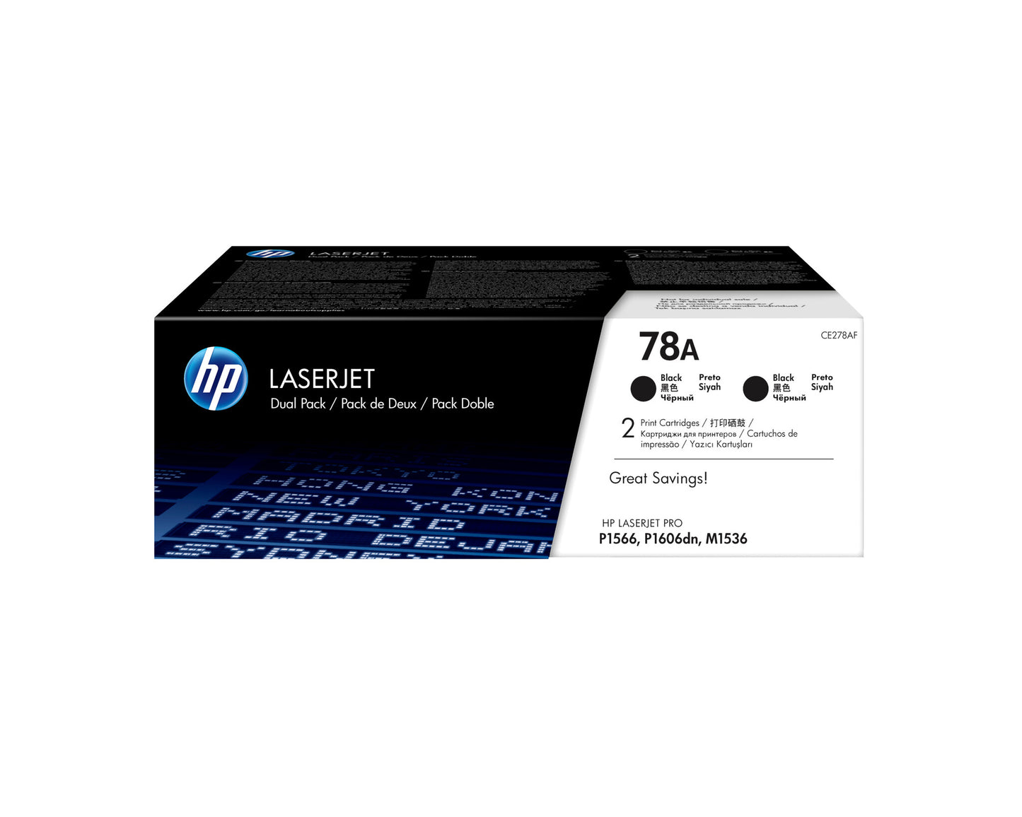 HP 78A 2-pack Black Original LaserJet Toner Cartridges
