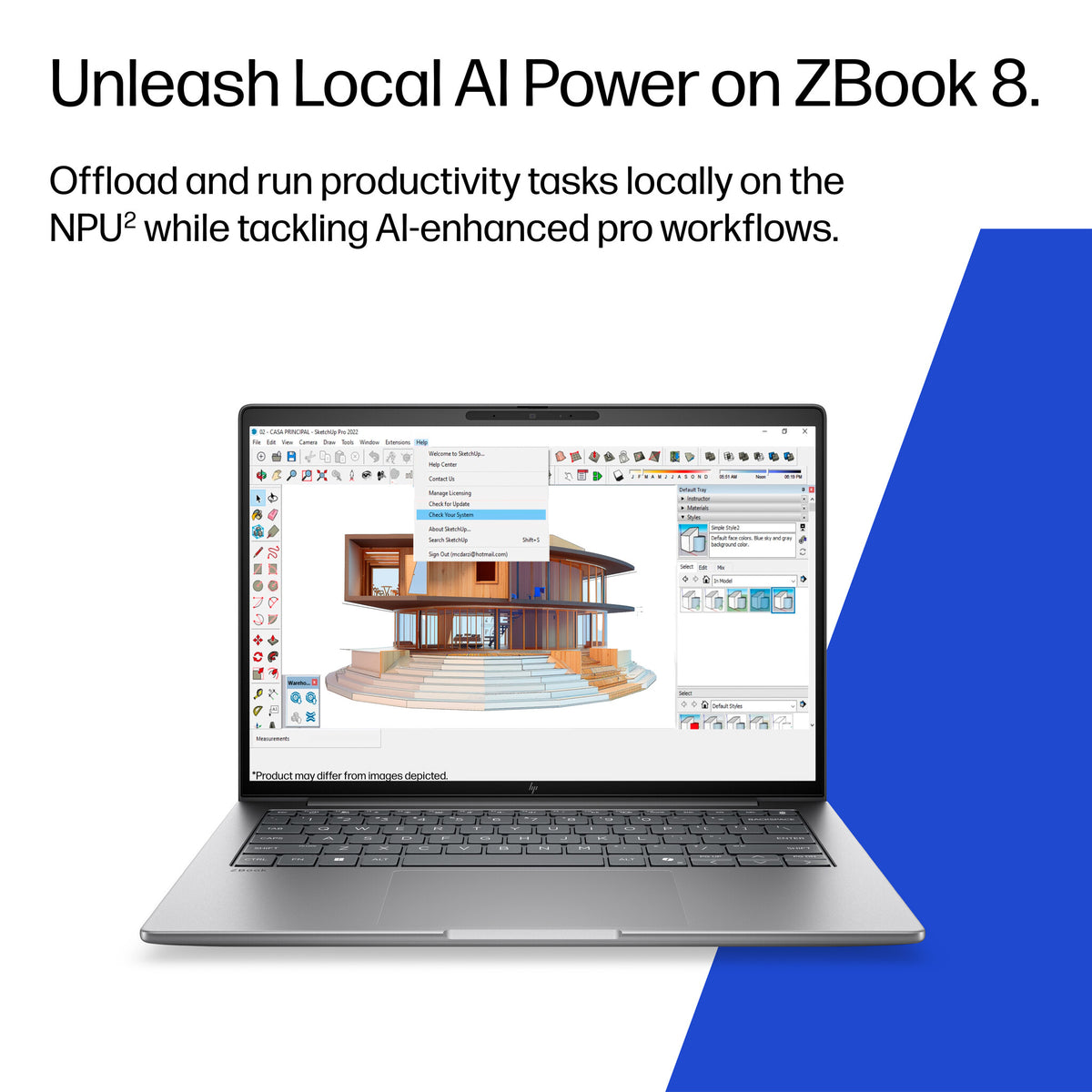 HP ZBook 8 G2a 16 inch Mobile Workstation PC - Data Science Copilot+ PC AMD Ryzen AI 7 PRO 40.6 cm (16") WUXGA 32 GB DDR5-SDRAM 1 TB SSD Wi-Fi 7 (802.11be) Windows 11 Pro AI Workstation, AI PC Silver