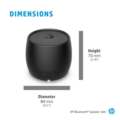 HP Black Bluetooth Speaker 360