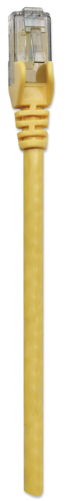 Intellinet Network Patch Cable, Cat6, 10m, Yellow, CCA, U/UTP, PVC, RJ45, Gold Plated Contacts, Snagless, Booted, Lifetime Warranty
