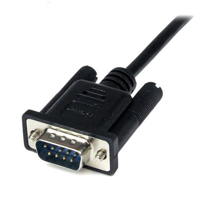 StarTech.com 2m Black DB9 RS232 Serial Null Modem Cable F/M