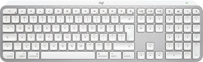 Logitech Master MX Keys S for Mac keyboard Office RF Wireless + Bluetooth QWERTY US International Aluminium, White