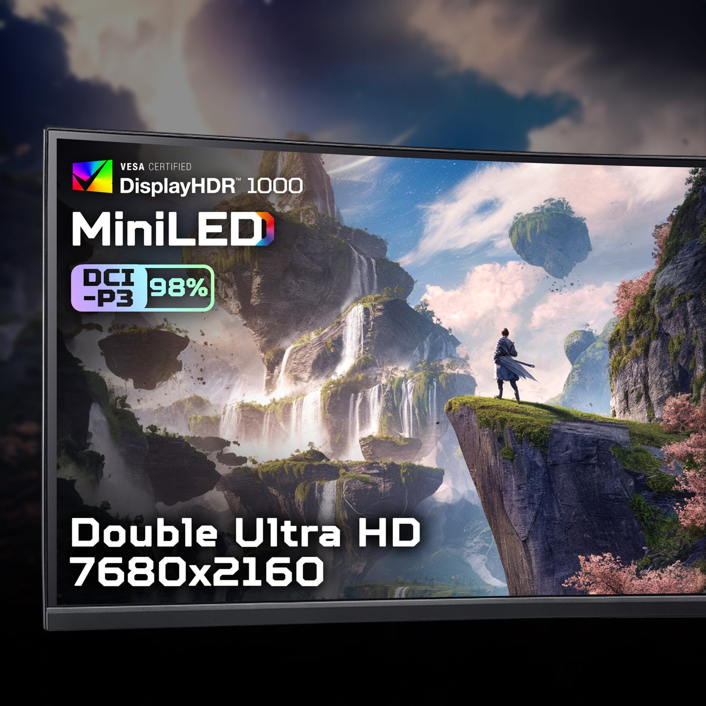 Acer Predator Z57 curved ultra-wide MiniLED gaming monitor - 57", 32:9, MiniLED, 1000R curve, Double 4K Ultra HD, 240Hz, 1ms, AMD FreeSync Premium, DisplayHDR 1000, HDMI, DP & USB-C