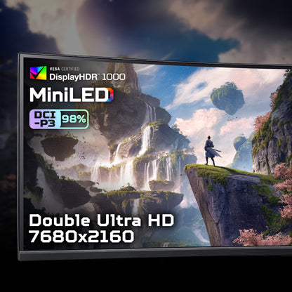 Acer Predator Z57 curved ultra-wide MiniLED gaming monitor - 57", 32:9, MiniLED, 1000R curve, Double 4K Ultra HD, 240Hz, 1ms, AMD FreeSync Premium, DisplayHDR 1000, HDMI, DP & USB-C