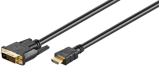 Microconnect HDM192413 video cable adapter 3 m DVI-D HDMI Type A (Standard) Black