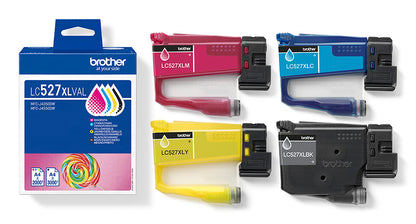 Brother LC-527XLVAL ink cartridge 4 pc(s) Original High (XL) Yield Black, Cyan, Magenta, Yellow