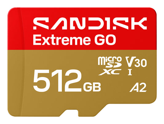 SanDisk Extreme GO 512GB MicroSDXC UHS-I memory card