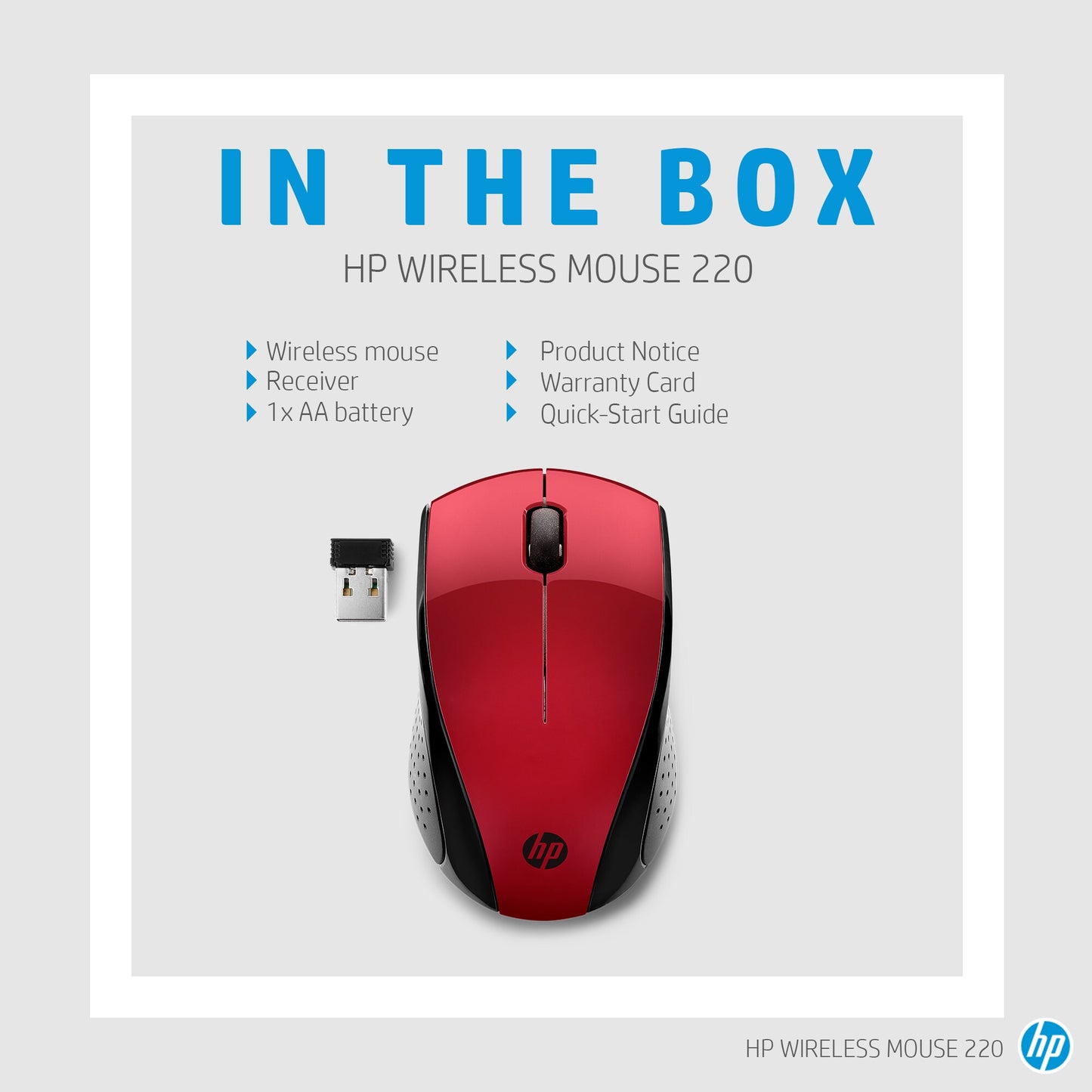 HP Wireless Mouse 220 (Sunset Red)