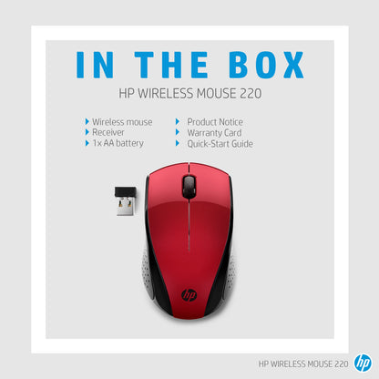 HP Wireless Mouse 220 (Sunset Red)