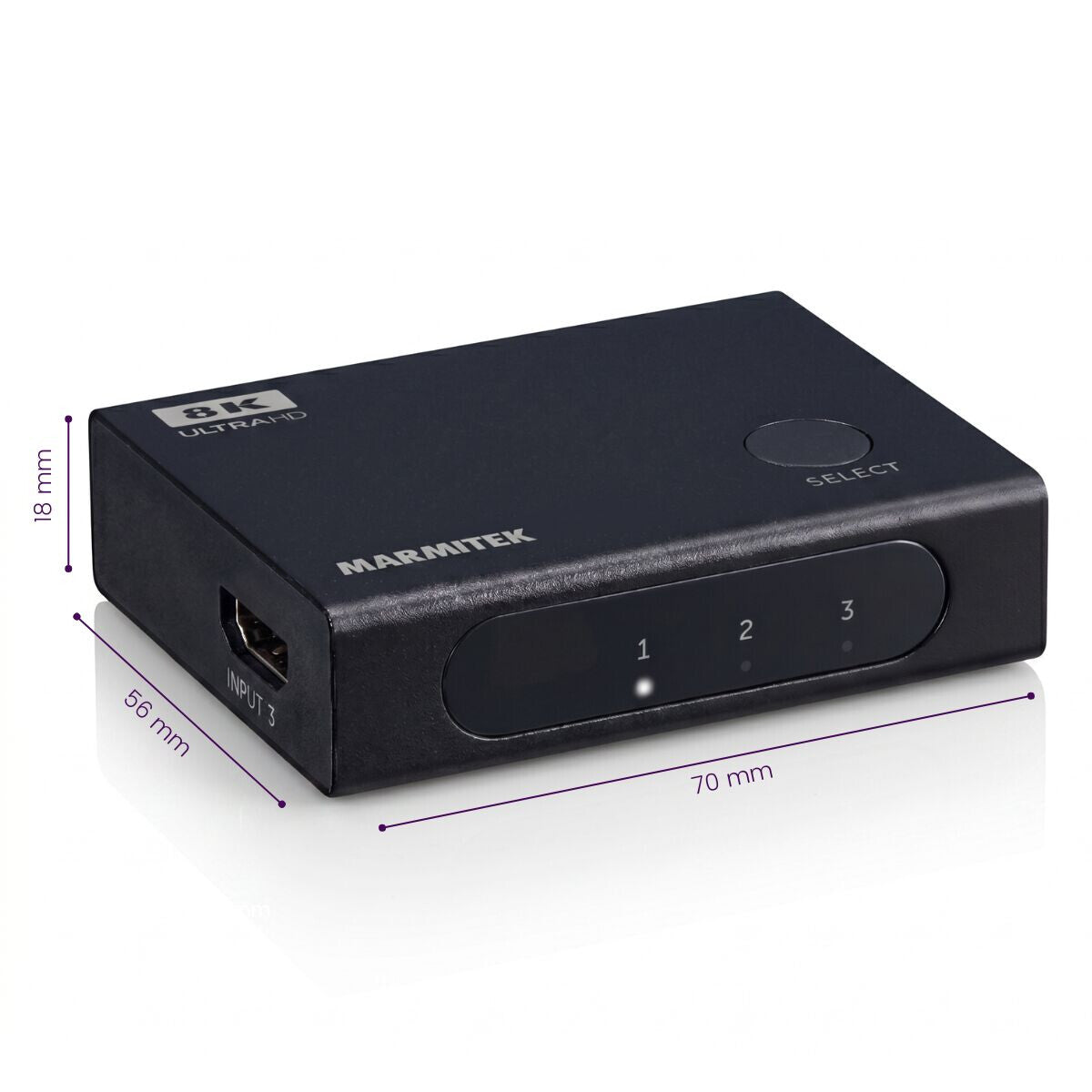 Marmitek Connect 730 - HDMI switch 8K 60 Hz – 4K 165 Hz