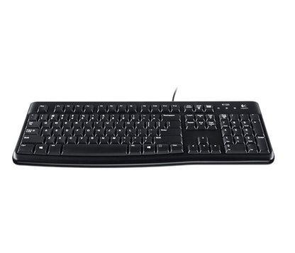 Logitech Desktop MK120 keyboard Mouse included Universal USB QWERTZ German Black