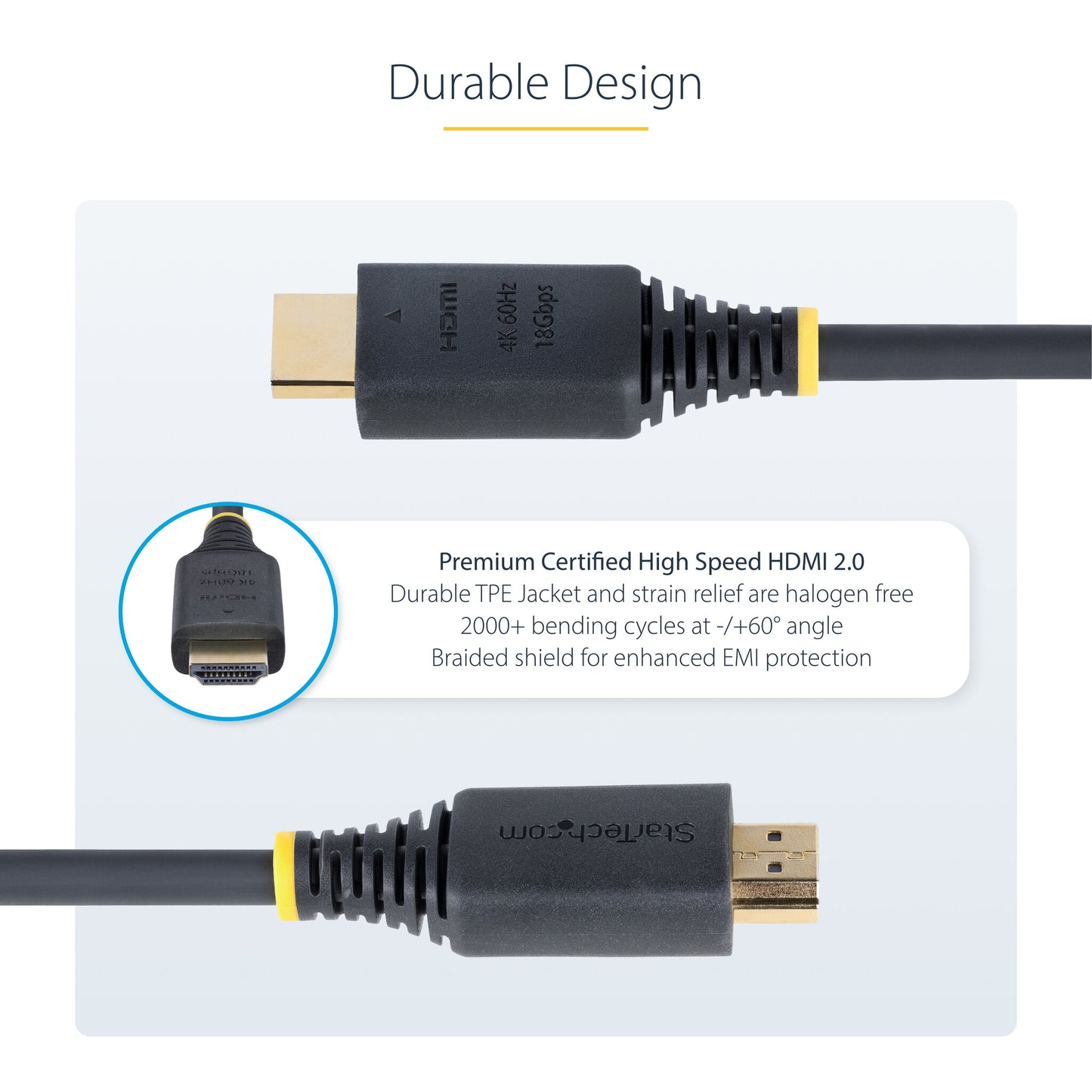StarTech.com 4m (13ft) Premium Certified High Speed HDMI Cable, 4K 60Hz/1440p 144Hz, HDR10/HDCP 2.2/ARC, 18Gbps, UHD HDMI 2.0 Cord for TV/Monitor/Display, TPE Jacket