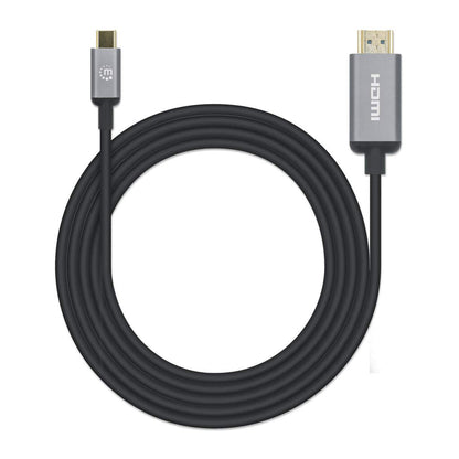 Manhattan USB-C to HDMI Cable, 4K@60Hz, 2m, Black, Three Year Warranty, Equivalent to CDP2HD2MBNL