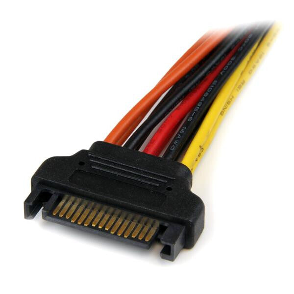 StarTech.com 6in Latching SATA Power Y Splitter Cable Adapter - M/F