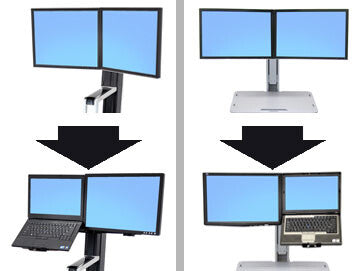 Ergotron WorkFit Convert-to-LCD & Laptop Kit from Dual Displays monitor mount / stand 50.8 cm (20") Desk