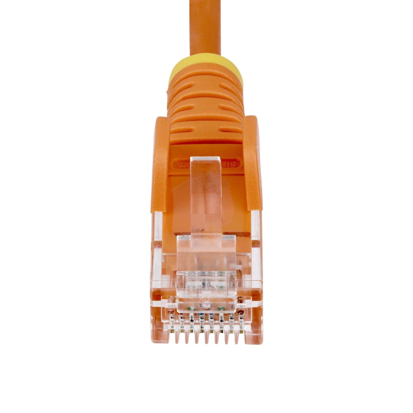 StarTech.com 2m Orange Slim CAT6 Ethernet Cable, Snagless, 100W PoE, UTP, LSZH, 28AWG Pure Bare Copper Wire, Slim RJ45 Network Patch Cord w/Strain Reliefs, Individually Tested