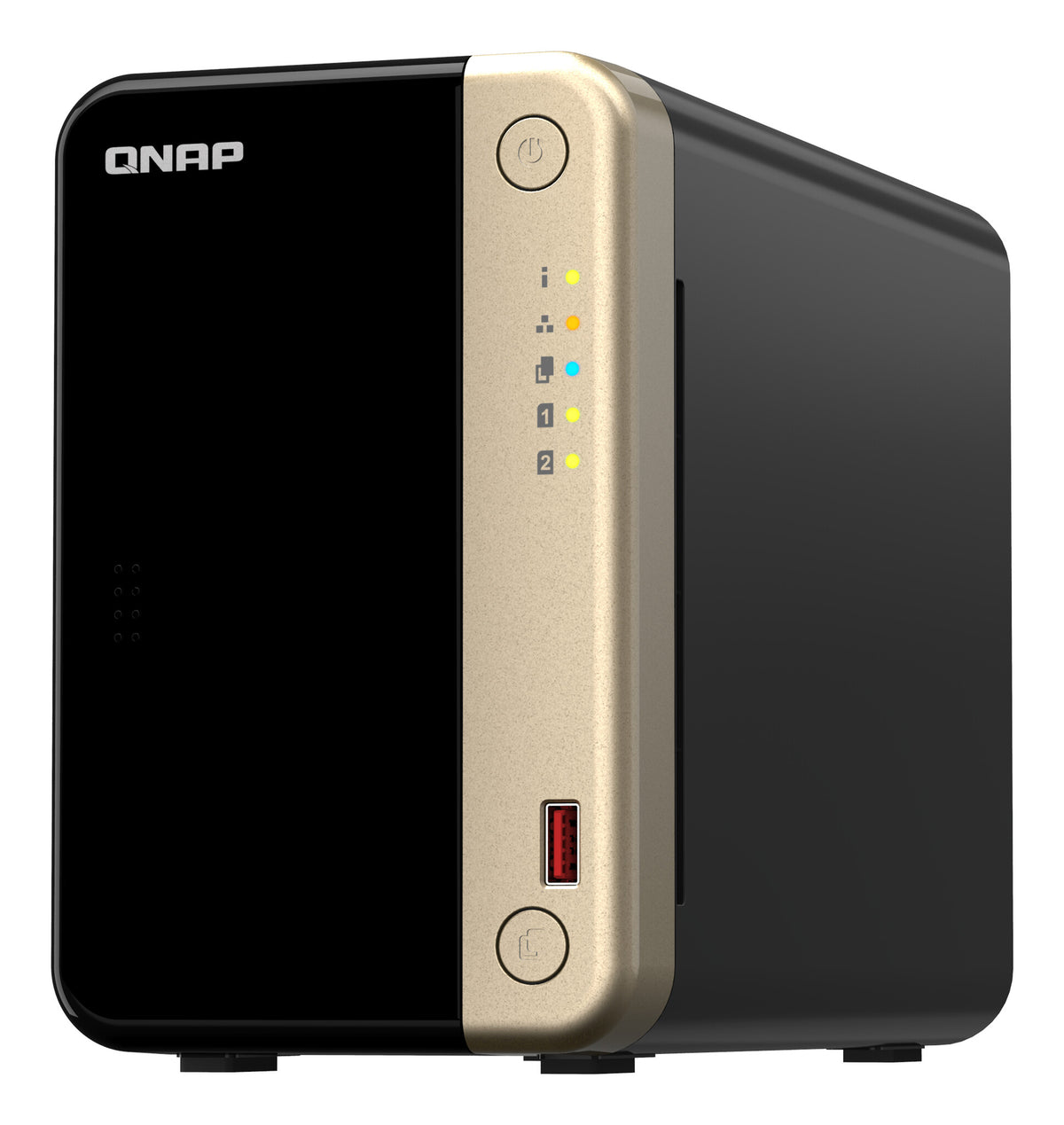 QNAP TS-264 NAS Tower Intel® Celeron® N5095 8 GB 4 TB HDD QNAP Turbo System Black, Gold