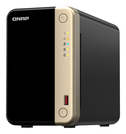 QNAP TS-264 NAS Tower Intel® Celeron® N5095 8 GB 4 TB HDD QNAP Turbo System Black, Gold