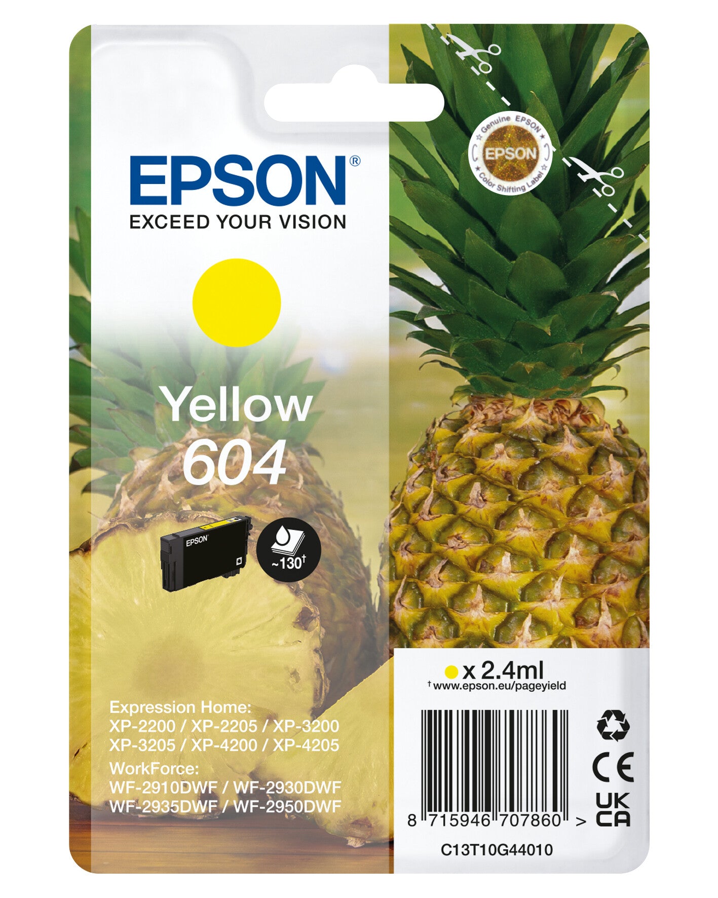 Epson Singlepack Yellow 604 Ink