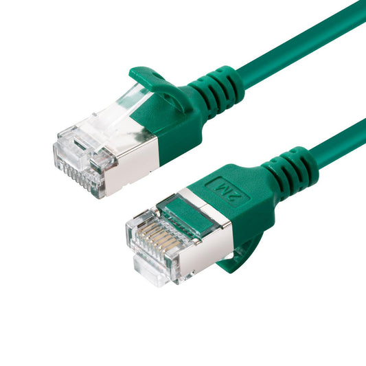 Microconnect V-FTP6A05G-SLIM networking cable Green 5 m Cat6a U/FTP (STP)