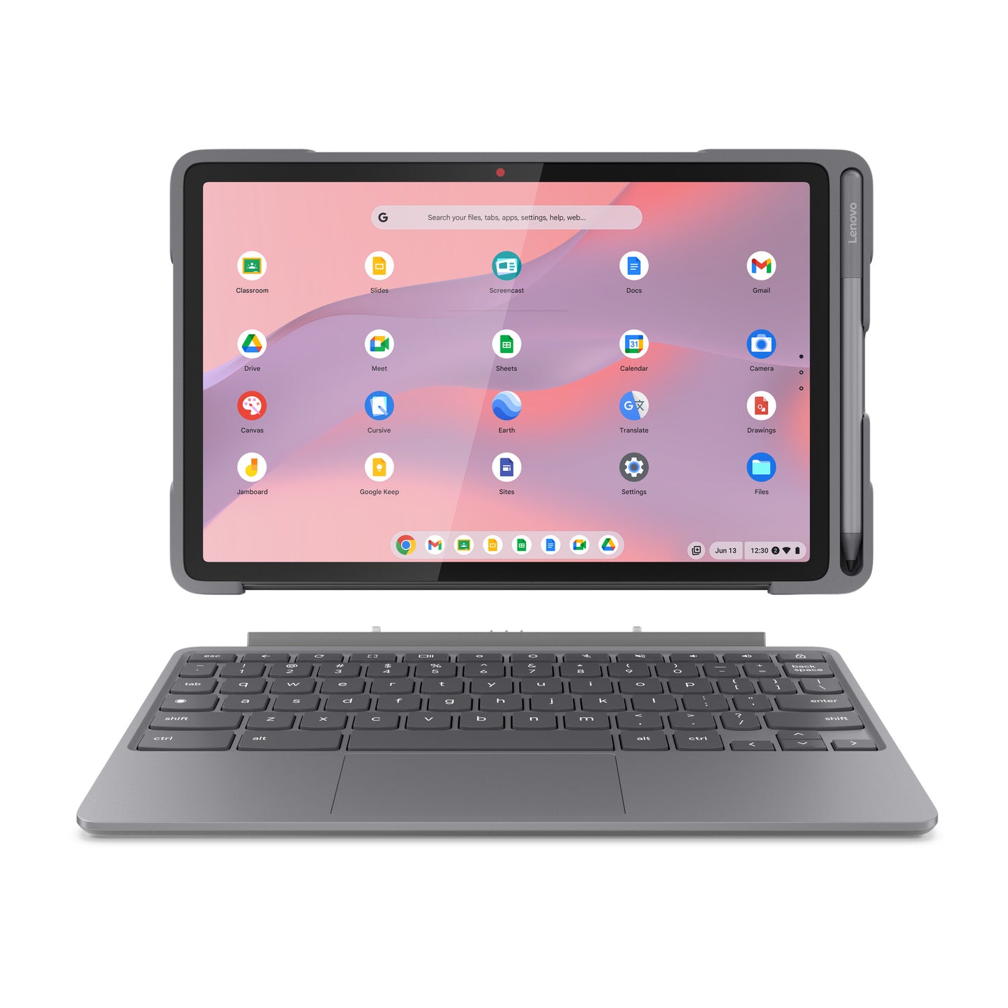 Lenovo Chromebook Duet EDU G2 Mediatek 64 GB 27.8 cm (10.9") 8 GB Wi-Fi 6 (802.11ax) ChromeOS Grey