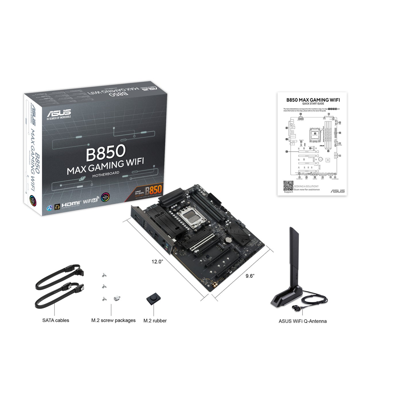 ASUS B850 MAX GAMING WIFI AMD B850 Socket AM5 ATX