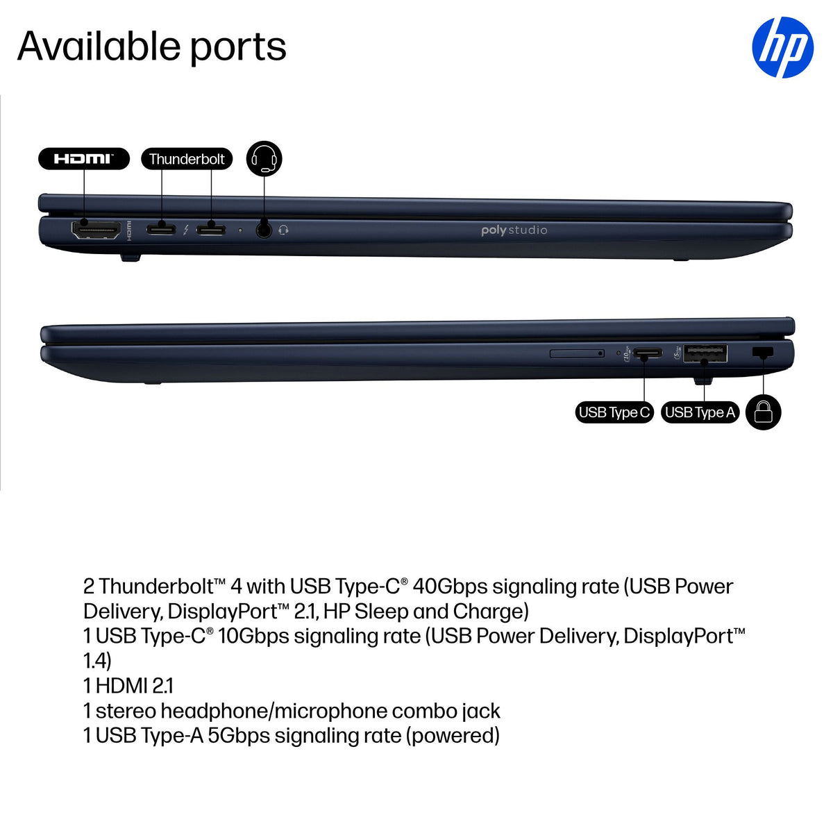 HP EliteBook X G1i Next Gen AI PC Copilot+ PC Intel Core Ultra 7 258V Laptop 35.6 cm (14") WUXGA 32 GB LPDDR5x-SDRAM 512 GB SSD Wi-Fi 7 (802.11be) Windows 11 Pro Blue