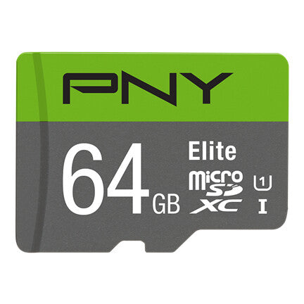 PNY Elite 64GB MicroSDXC UHS-I Class 10 memory card
