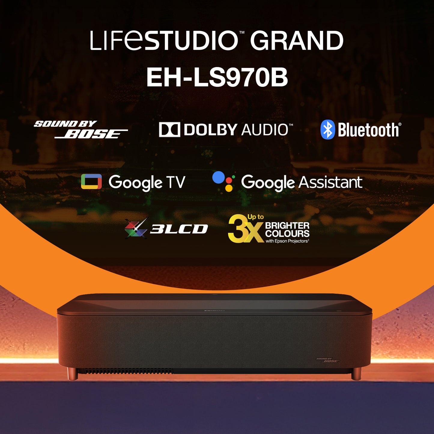 Epson Lifestudio Grand Plus EH-LS970B - Metallic black
