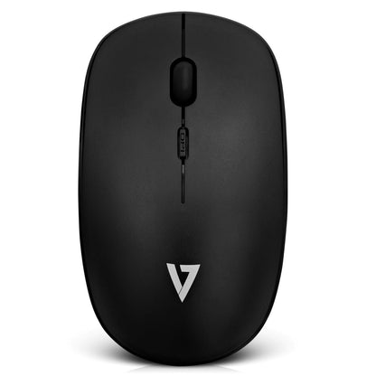 V7 Low Profile Wireless Optical Mouse - Black