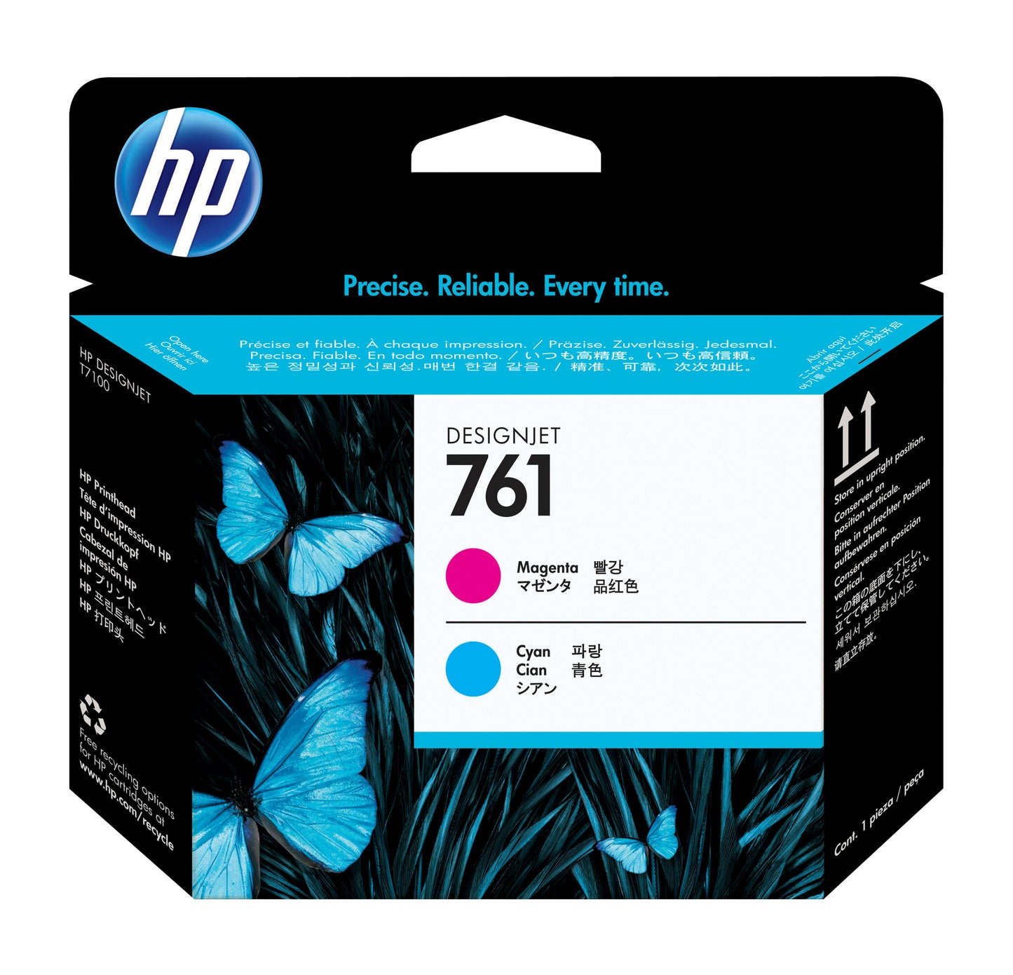 HP 761 Magenta/Cyan DesignJet Printhead