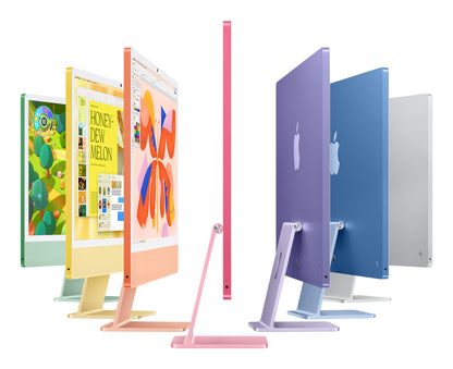 Apple iMac 24-inch with Retina 4.5K display: M4 chip with 10‑core CPU and 10‑core GPU, 24GB, 512GB SSD - Blue