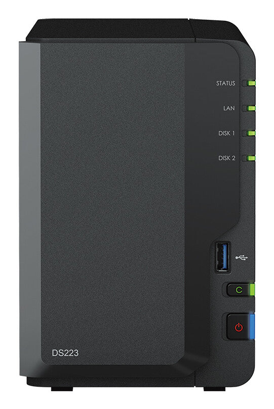 Synology DiskStation DS223 NAS Mini Tower Realtek RTD1619B 2 GB DDR4 8 TB HDD DiskStation Manager Black