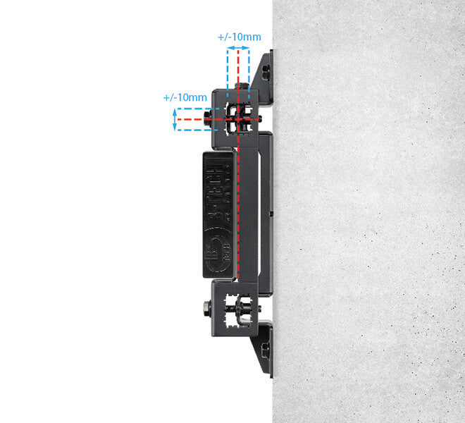 B-Tech SYSTEM X - Adjustable Height and Depth Rail Mounting Bracket