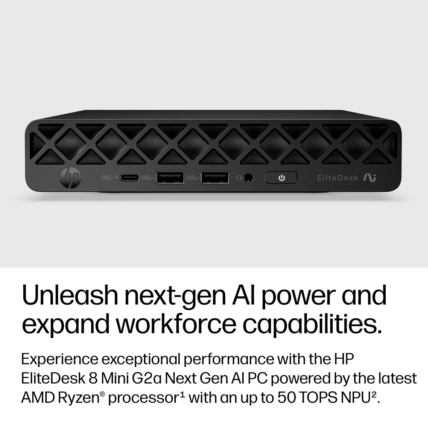 HP E22VBEA PC/workstation Copilot+ PC 445 16 GB DDR5-SDRAM 512 GB SSD Windows 11 Pro Mini PC AI PC