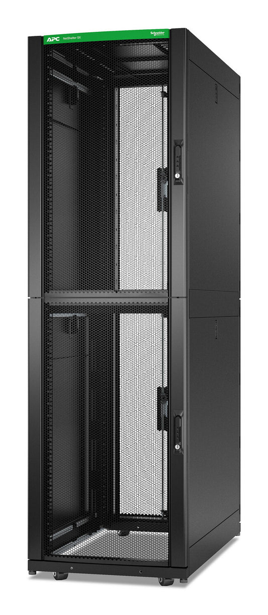 APC NetShelter SX, Server Rack Enclosure, Colocation, 2 x 20U, 600W x 1070D mm, with Sides, Black
