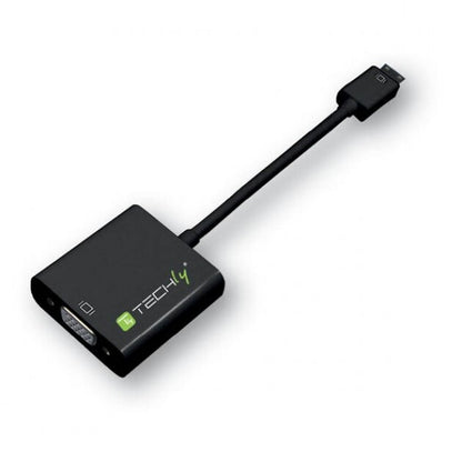 Techly IDATA-HDMI-VGA2AU video cable adapter 0.15 m VGA+3.5mm+Micro USB Black