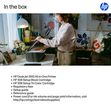 HP DeskJet 2910 Wireless All-in-One Color Printer