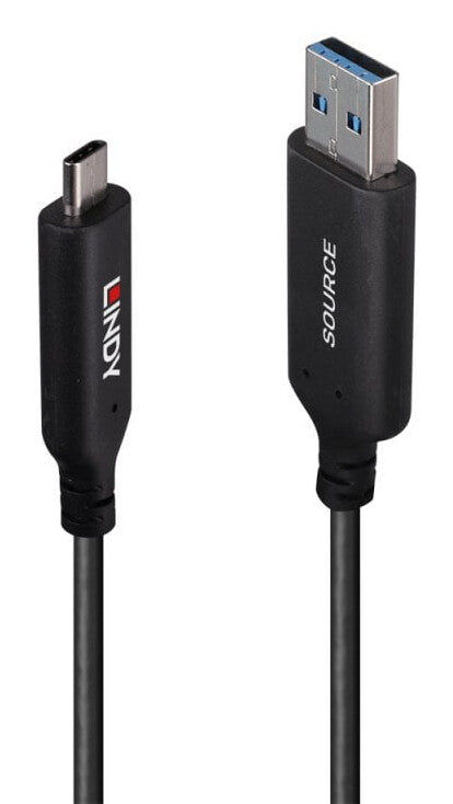 Lindy 25m USB 3.2 Gen 1 Type A to C Fibre Optic Hybrid Cable