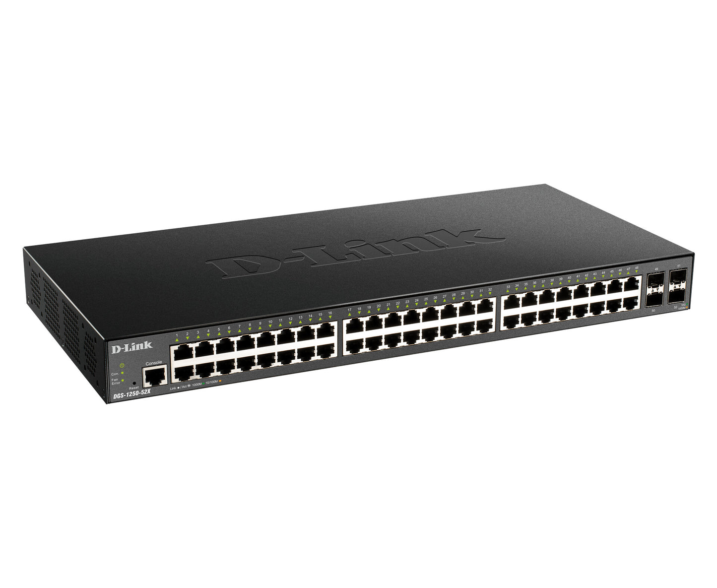 D-Link DGS-1250-52X network switch Managed L3 Gigabit Ethernet (10/100/1000) Black