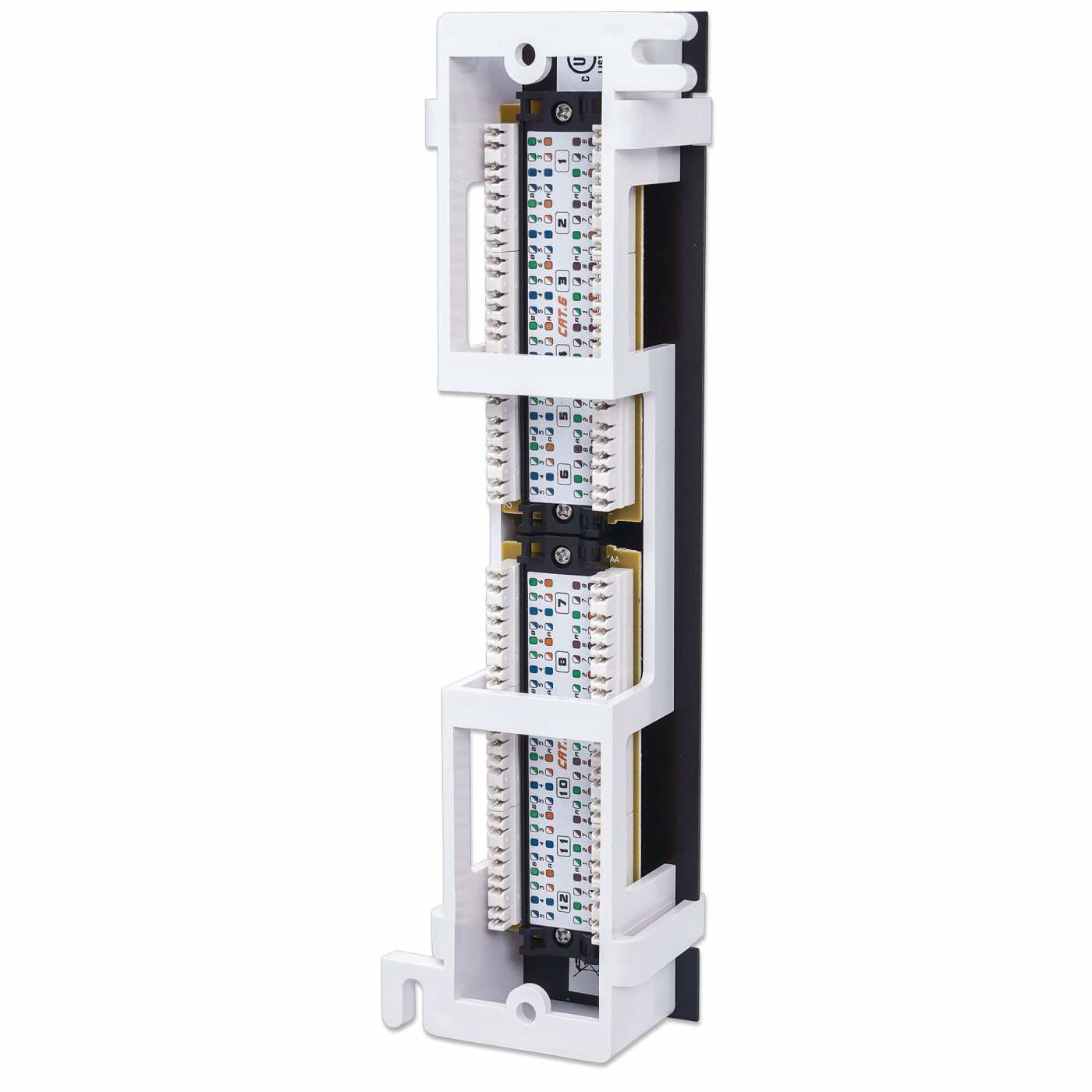 Intellinet Patch Panel, Cat6, Wall-mount, UTP, 12 Port, Black